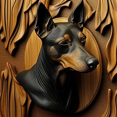 3D model Manchester Terrier dog (STL)